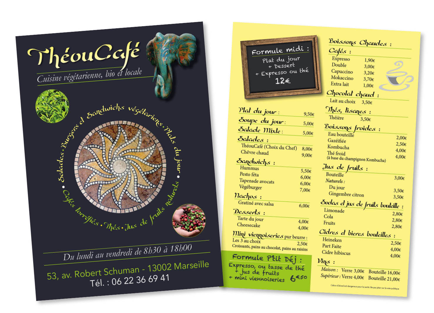 Carte Thé ou café